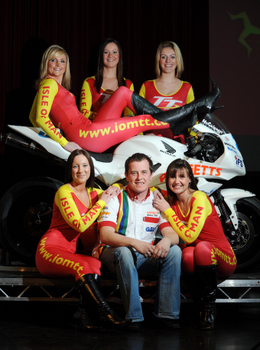 John McGuinness at the TT 2008 launch (Stephen Davison/Pacemaker Press International)